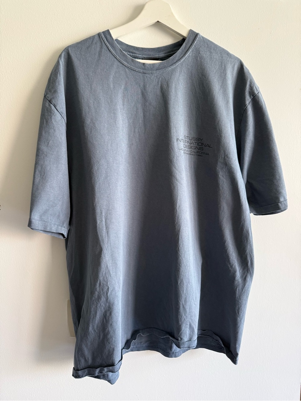 Men's Stussy Slate Blue Graphic Logo Tee XL